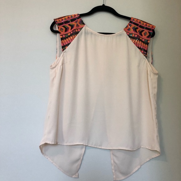 Sequin Split Back Blouse - Picture 2 of 5